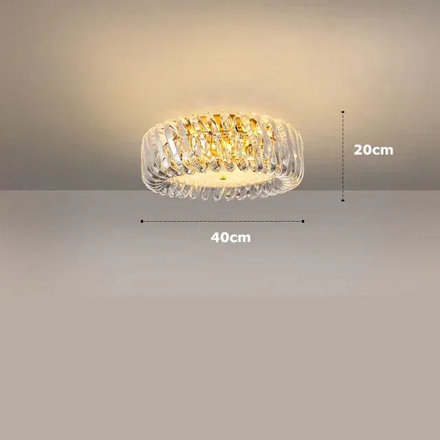 Grand Lustre 120cm en Verre Design