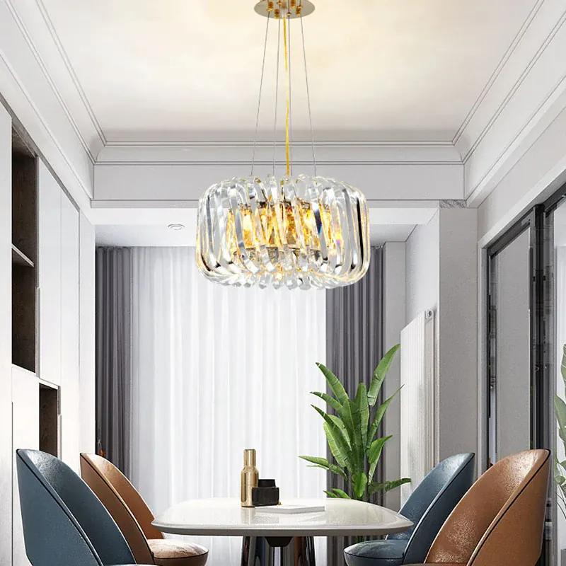 Grand Lustre 120cm en Verre Design