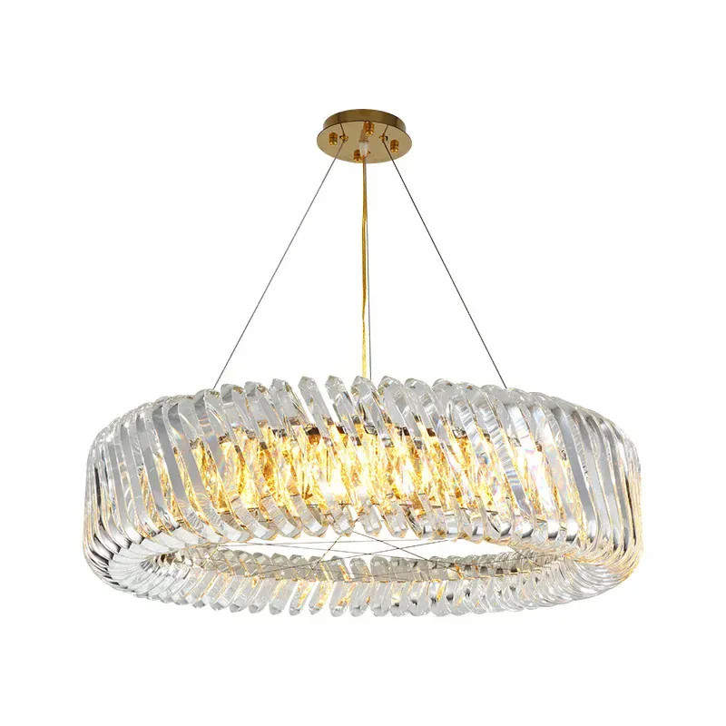 Grand Lustre 120cm en Verre Design