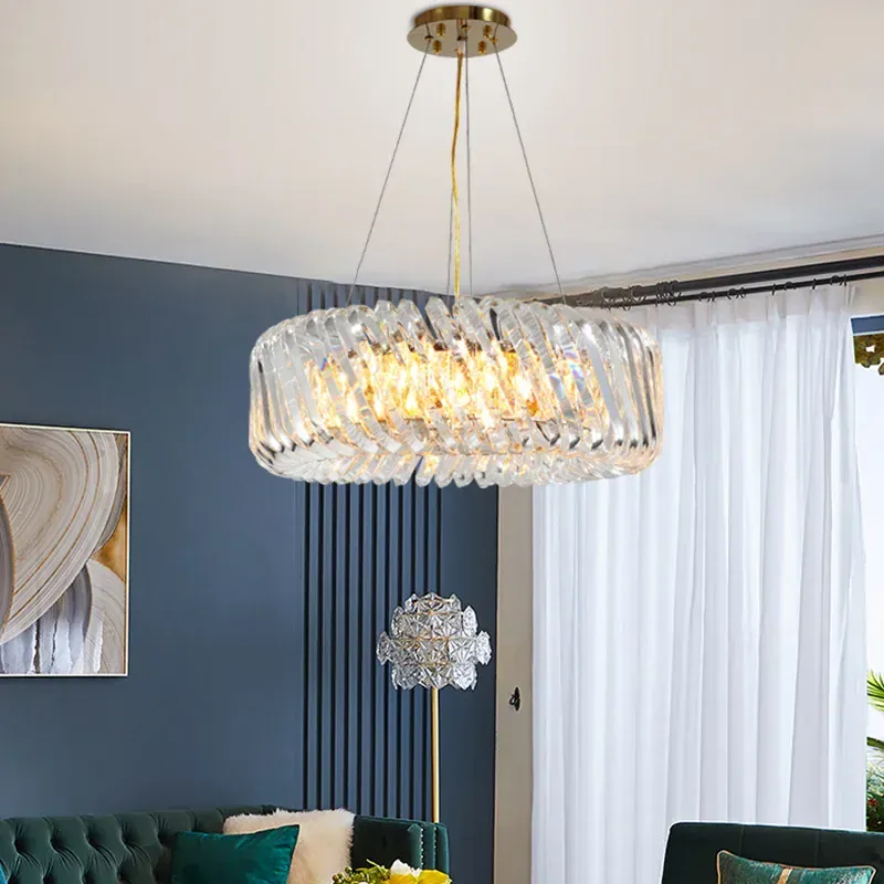 Lustre Moderne en Verre pour Séjour