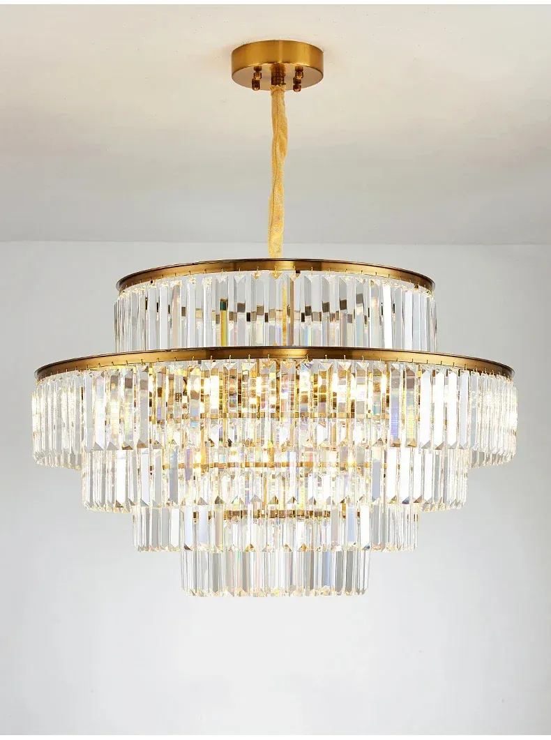 Grand Lustre Moderne en Verre pour Salon