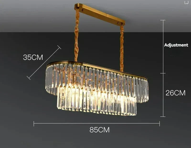 Grand Lustre Moderne en Verre pour Salon