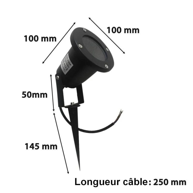 Pack de 10 - Spot à Piquer LED Extérieur IP65 pour Ampoule GU10