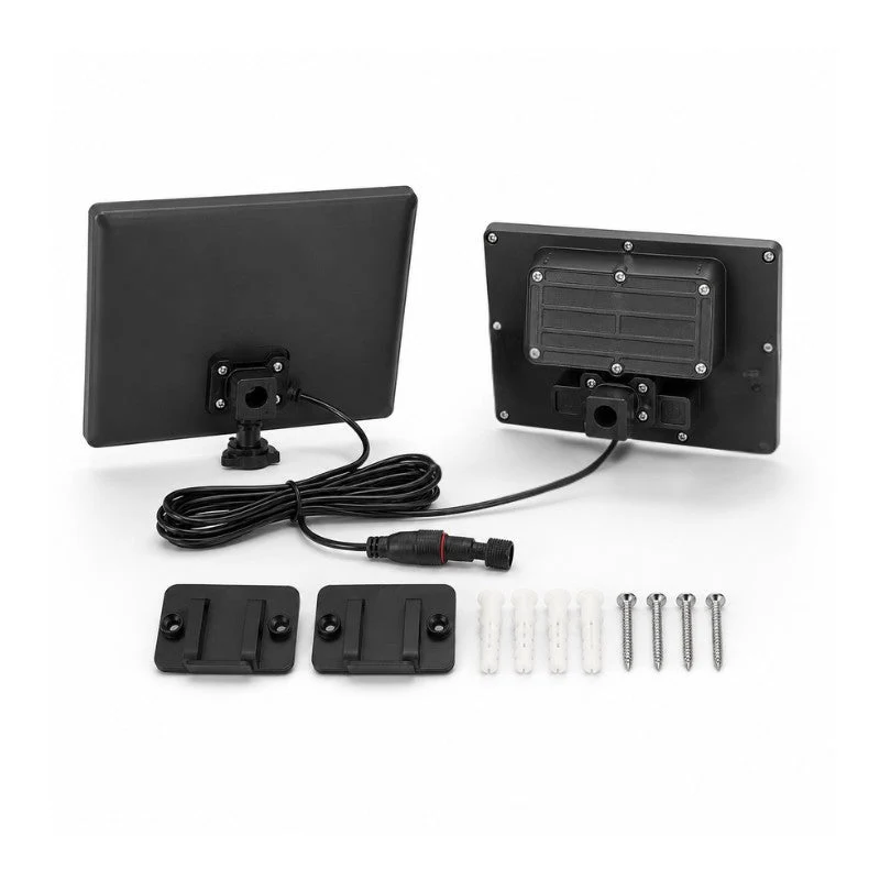 Pack de 10 - Projecteur Led Solaire Extérieur 9W IP65 3-CCT Détecteur de Lumière et de Mouvement