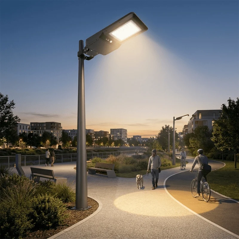 Luminaire Urbain Solaire Détecteur Infrarouge 40W 6000lm IP65 CCT - 3000K/4000K/6000K