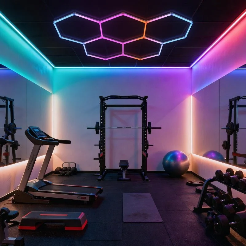Kit 5 LED Hexagonal RGB 42W 110lm/w