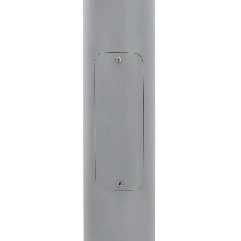 Mât d’Éclairage Public Droit 4m Ø60mm Gris