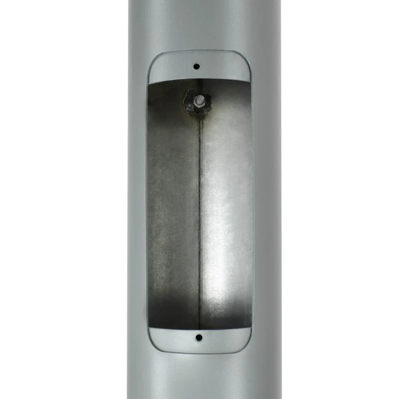 Mât d’Éclairage Public Droit 4m Ø60mm Gris