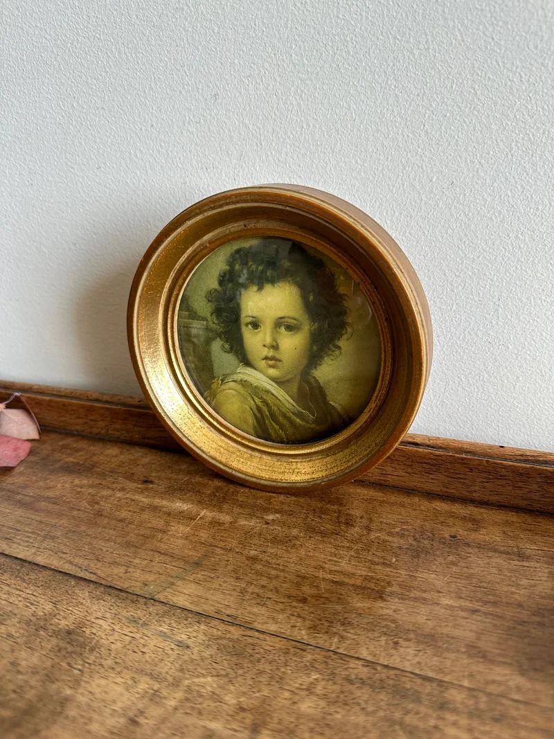 Portrait d'enfant impression encadrée sous verre