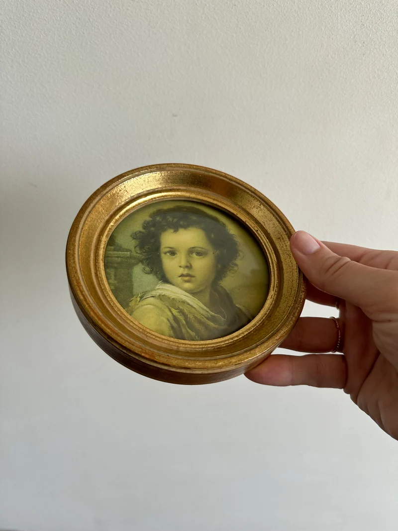 Portrait d'enfant impression encadrée sous verre