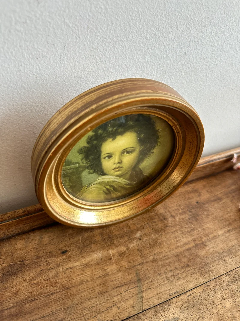 Portrait d'enfant impression encadrée sous verre