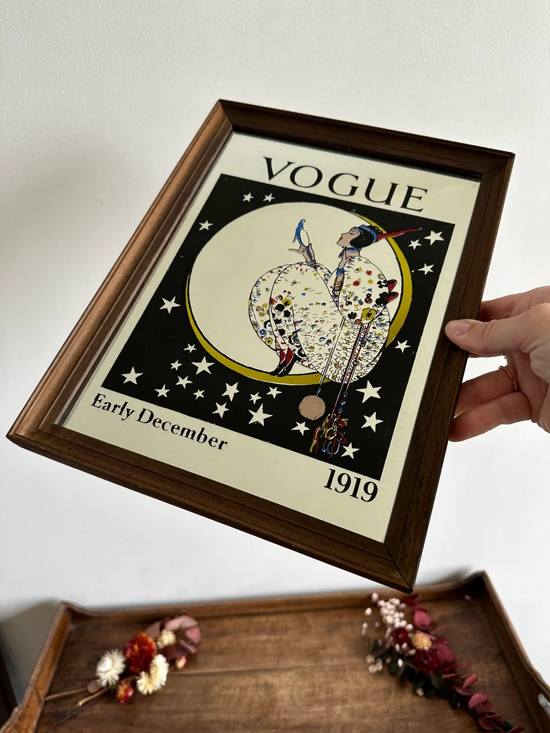 Miroir Publicitaire Vogue December 1919 années 70