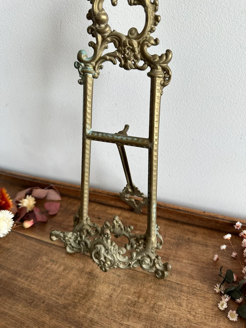 Chevalet pour cadre en bronze 19ème