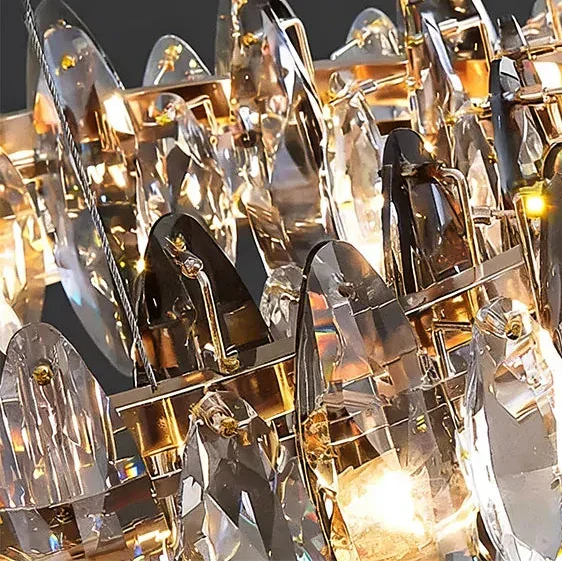 Lustre de table en verre et cristal haut de gamme