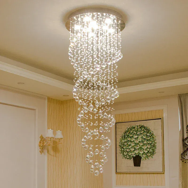 Lustre moderne LED suspendu pour escalier