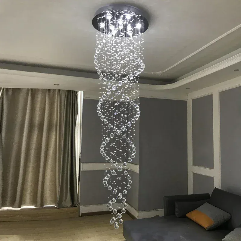 Lustre moderne LED suspendu pour escalier