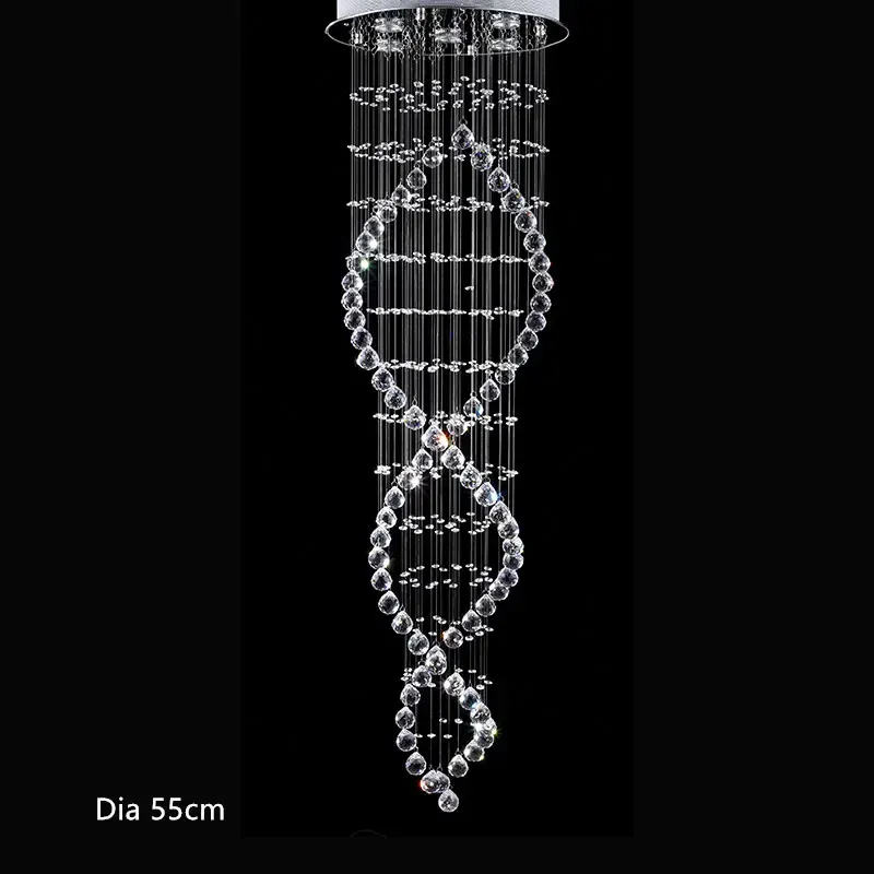 Lustre moderne LED suspendu pour escalier