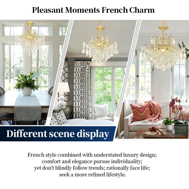 Lustre années 70 avec pendentifs en cristal
