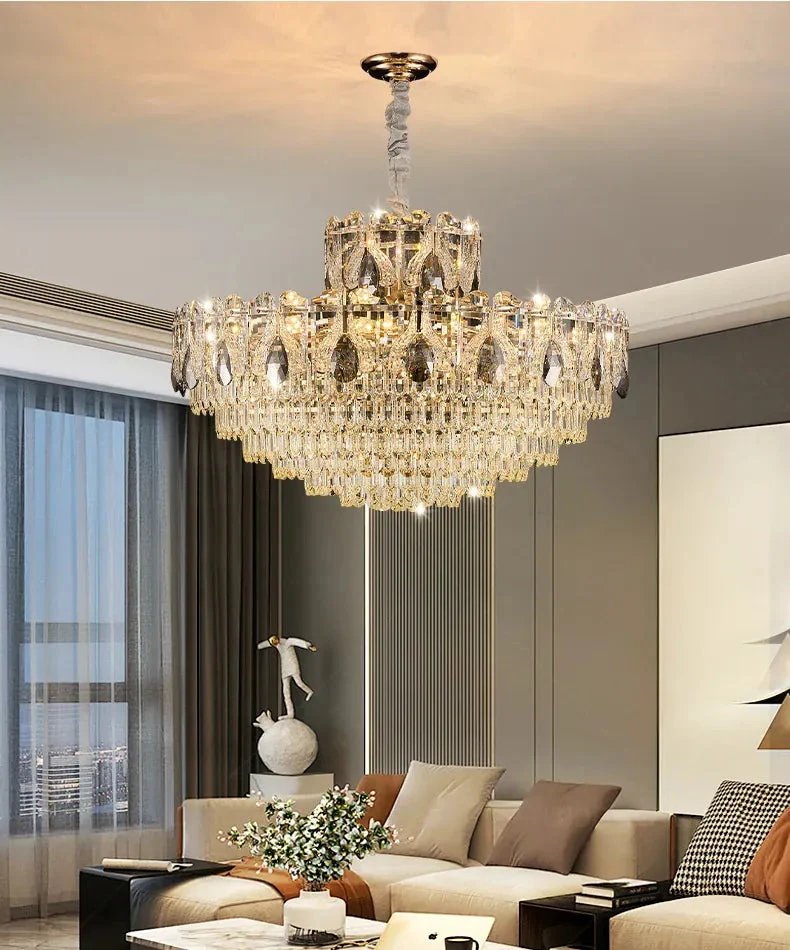 Lustre de luxe en verre haut de gamme