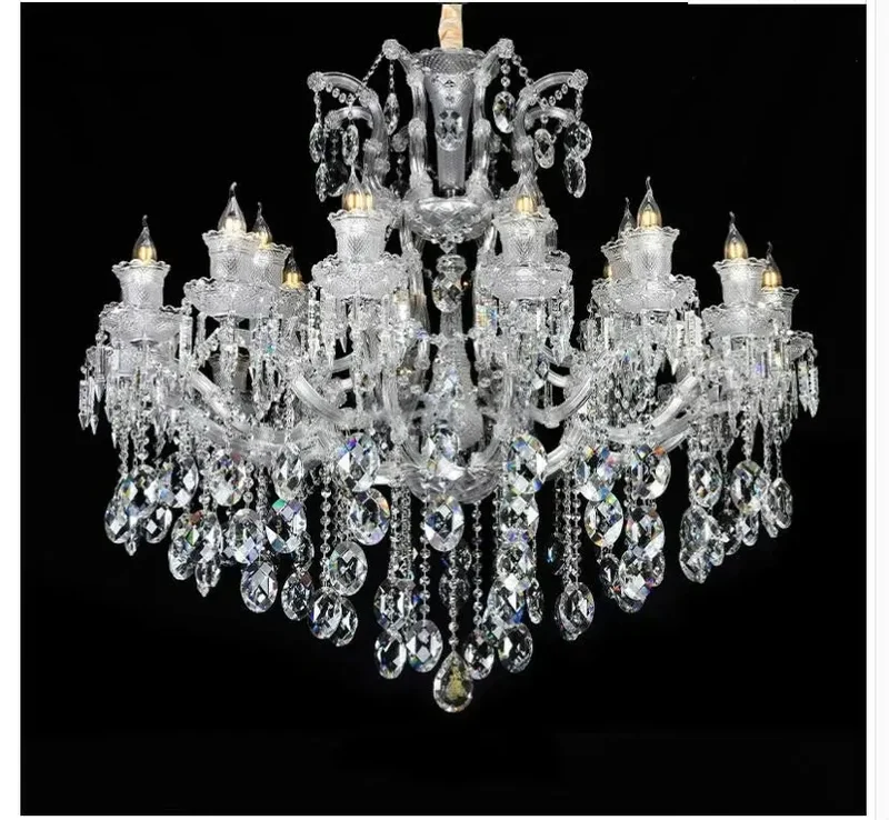 Chandelier au style romain à pampilles - Style luxe italien