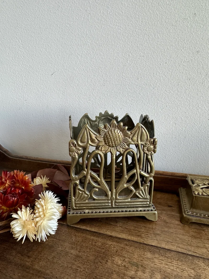 Accessoires vintage en laiton collection «Tournesol»