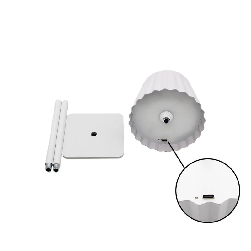 Lampe de Table Rechargeable Tactile Blanche Design 3W CCT - 3000K/4200K/6400K