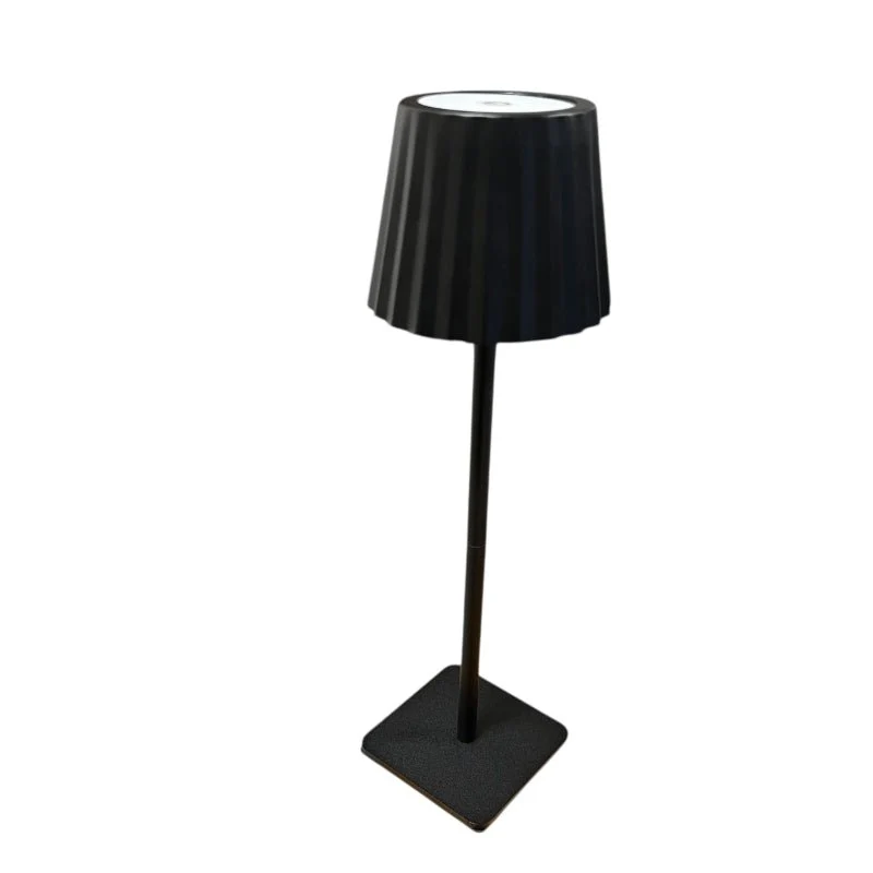 Lampe de Table Rechargeable Tactile Noire Design 3W CCT - 3000K/4200K/6400K