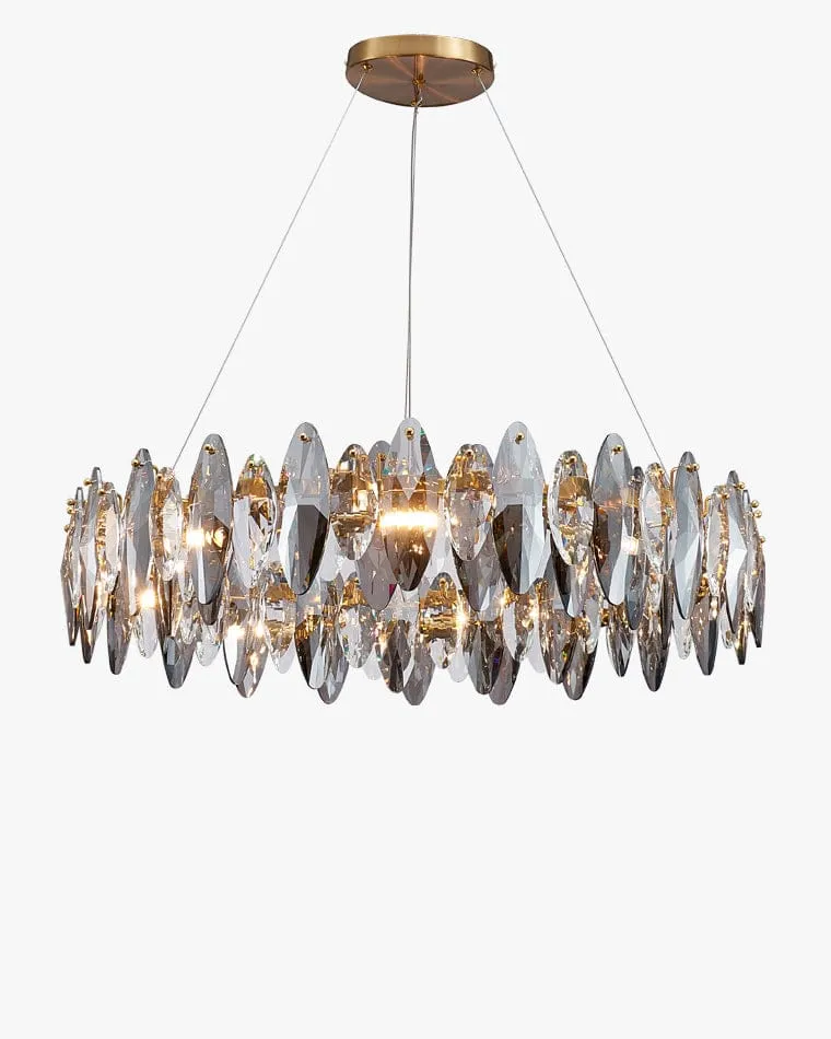 Lustre Moderne en Verre Fumé
