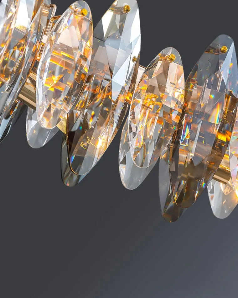 Lustre Moderne en Verre Fumé