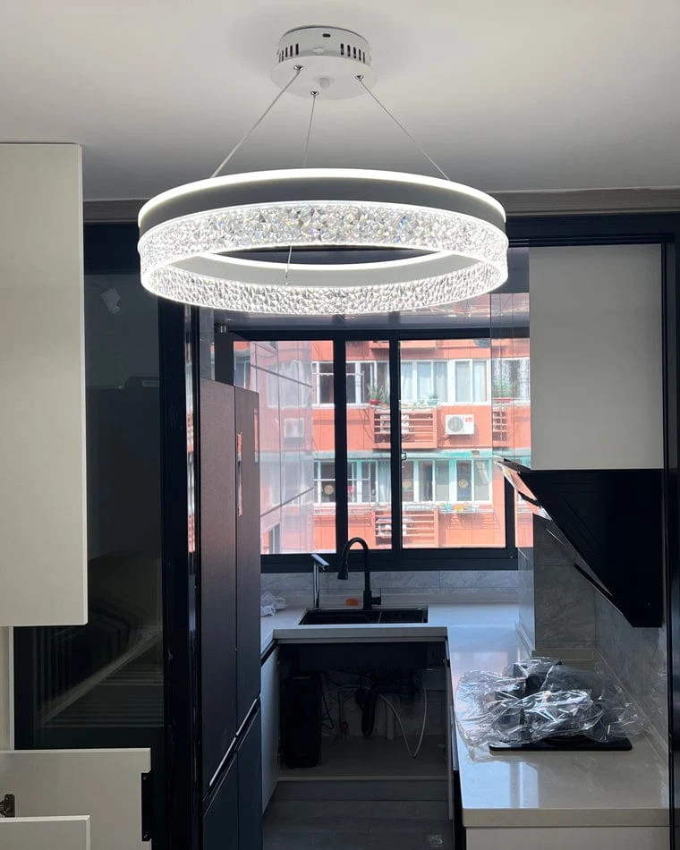 Lustre Design LED en Verre
