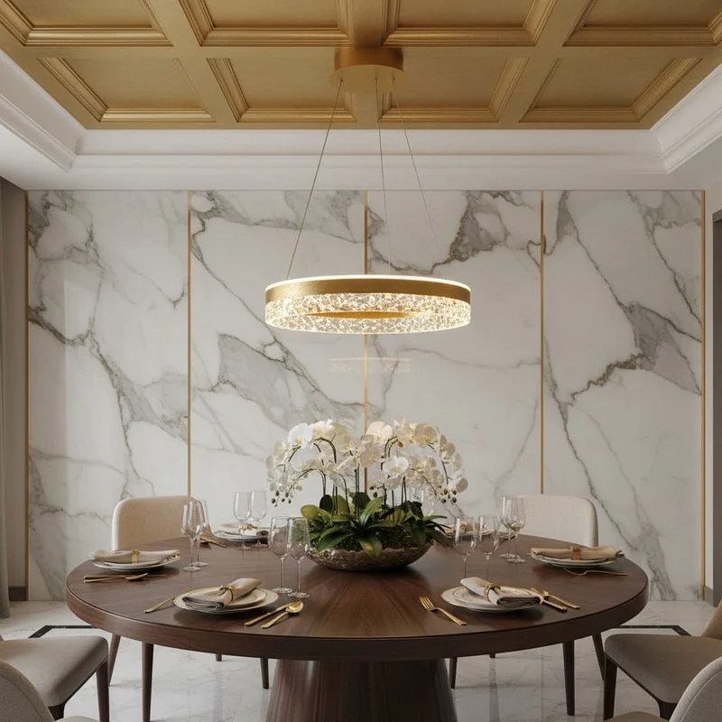 Lustre Design LED en Verre