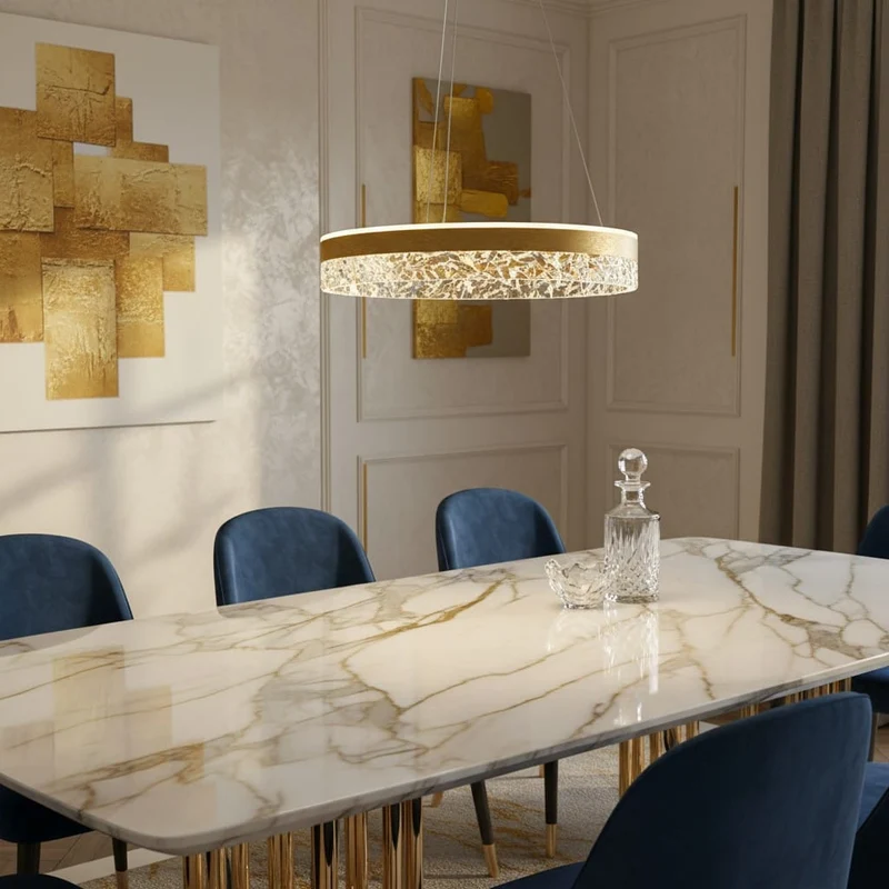 Lustre Design LED en Verre