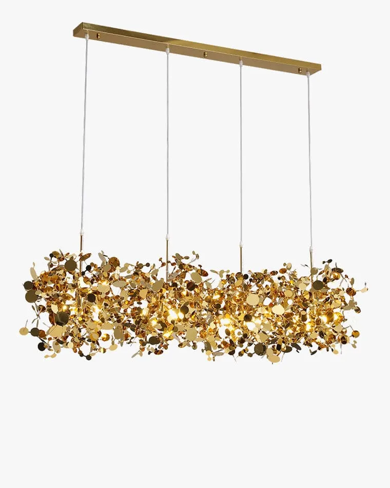 Lustre Suspendu Nuage Doree brillant