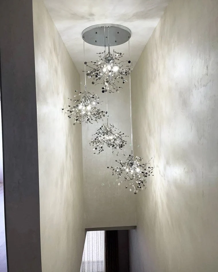 Lustre Suspendu Nuage Doree brillant