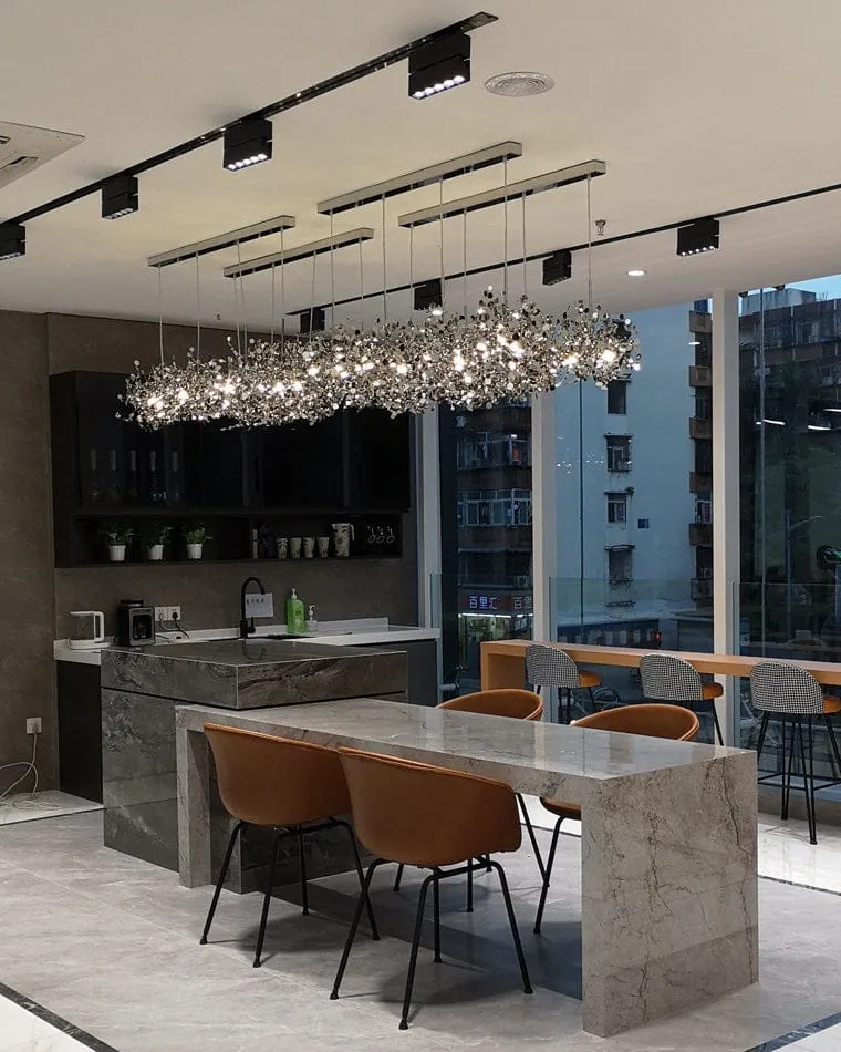 Lustre Suspendu Nuage Doree brillant