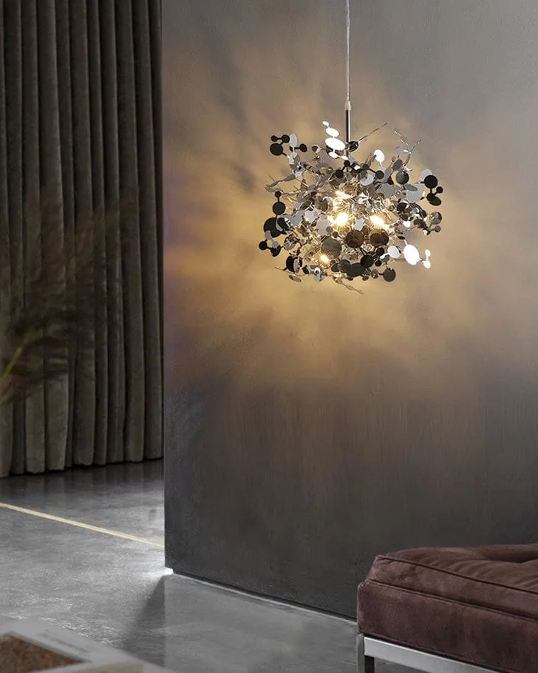 Lustre Suspendu Nuage Doree brillant