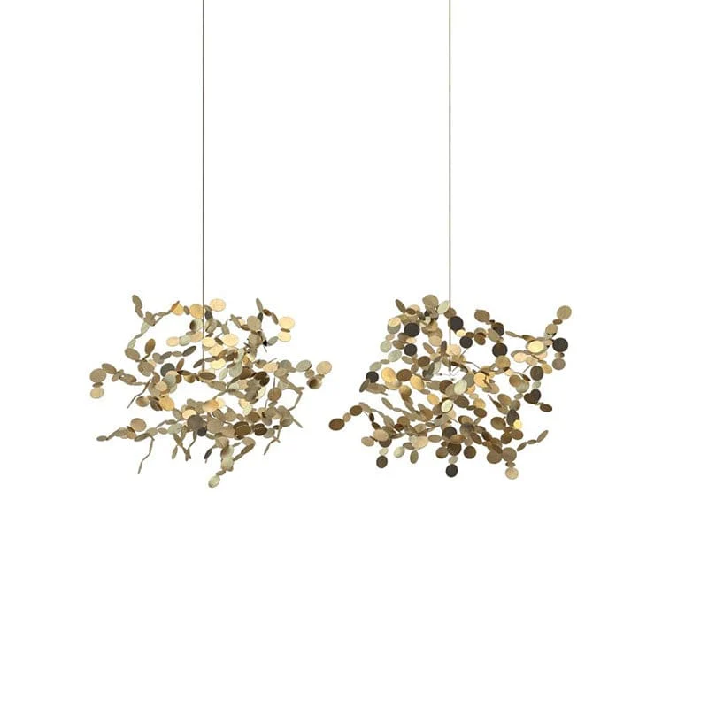 Lustre Suspendu Nuage Doree brillant