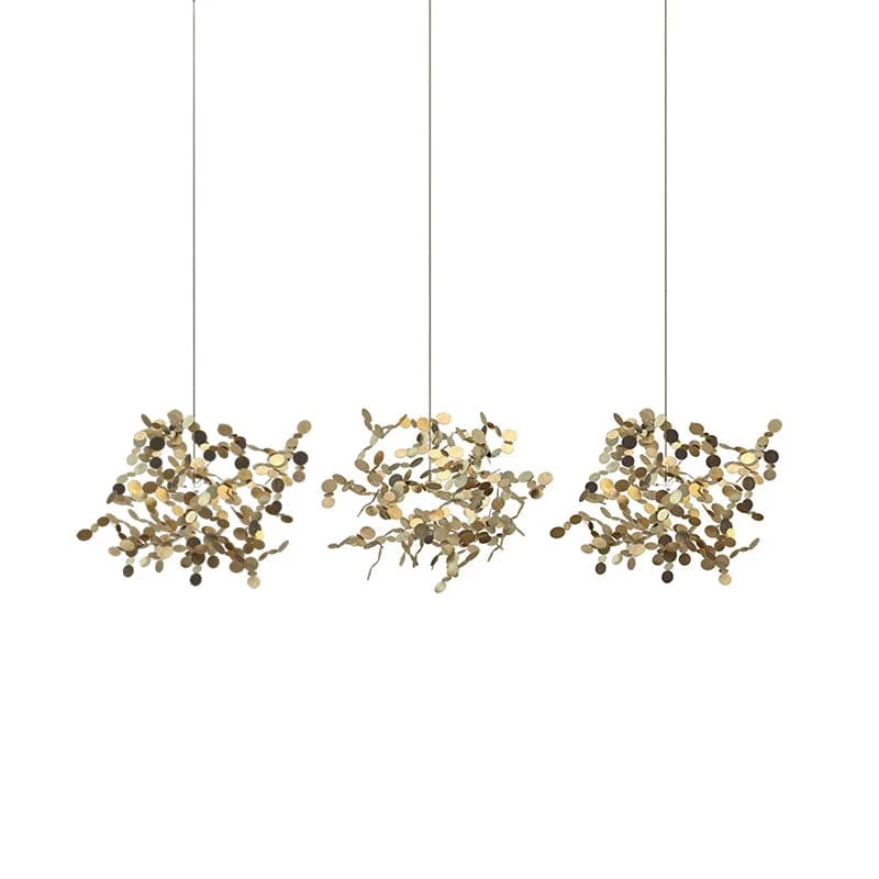 Lustre Suspendu Nuage Doree brillant