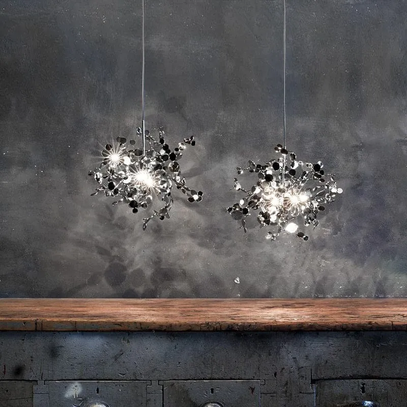 Lustre Suspendu Nuage Doree brillant