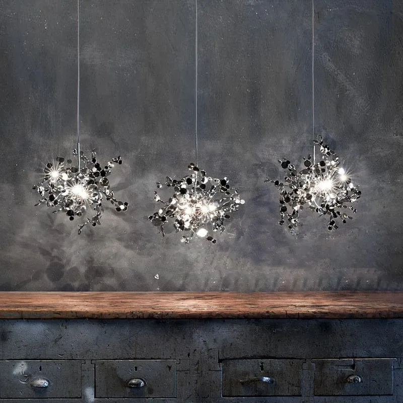 Lustre Suspendu Nuage Doree brillant