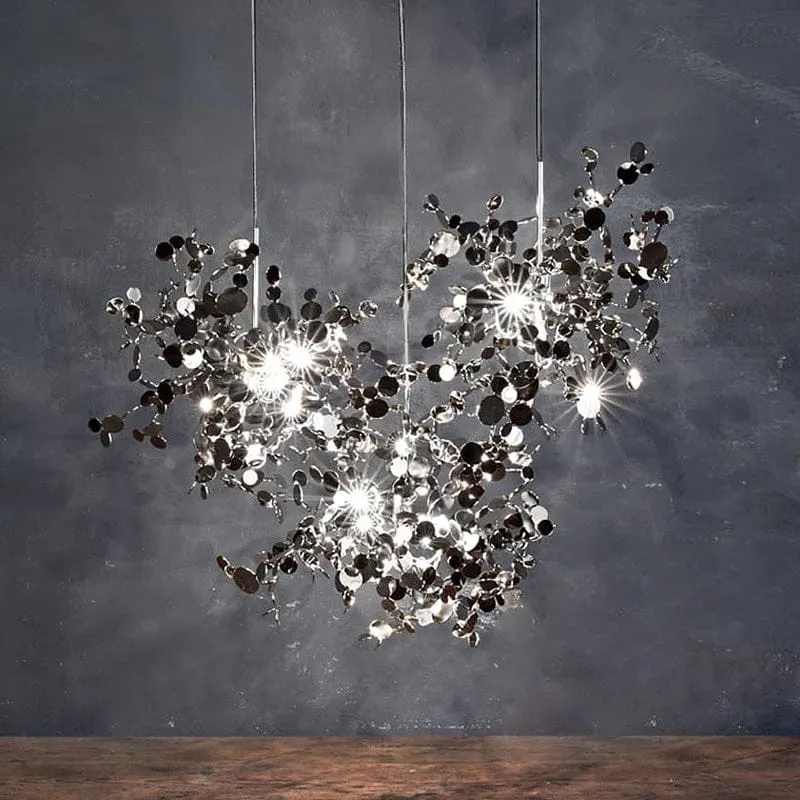 Lustre Suspendu Nuage Doree brillant