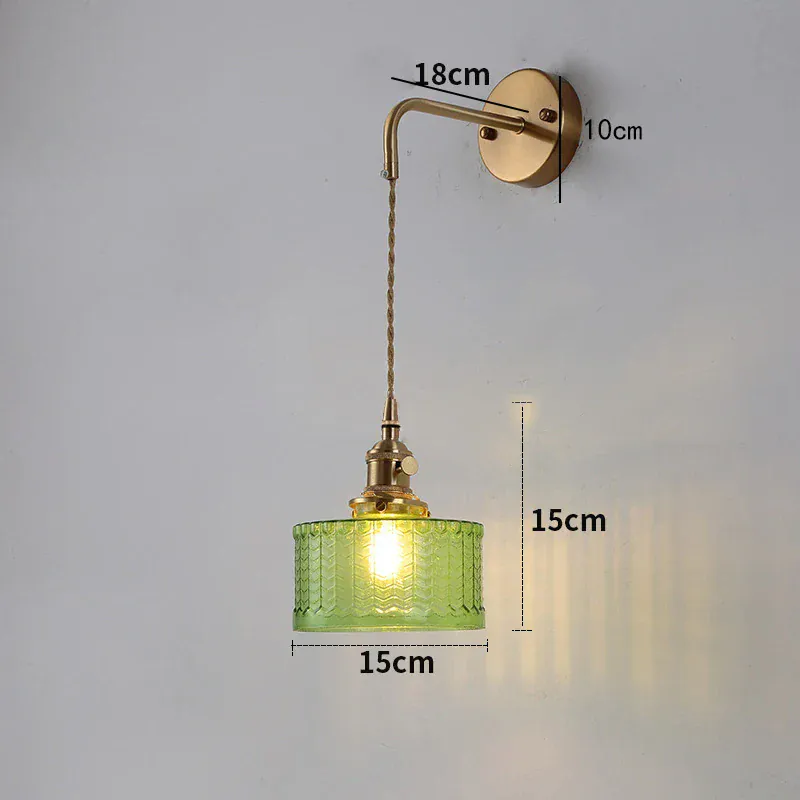 Lustre rond en verre au style rétro
