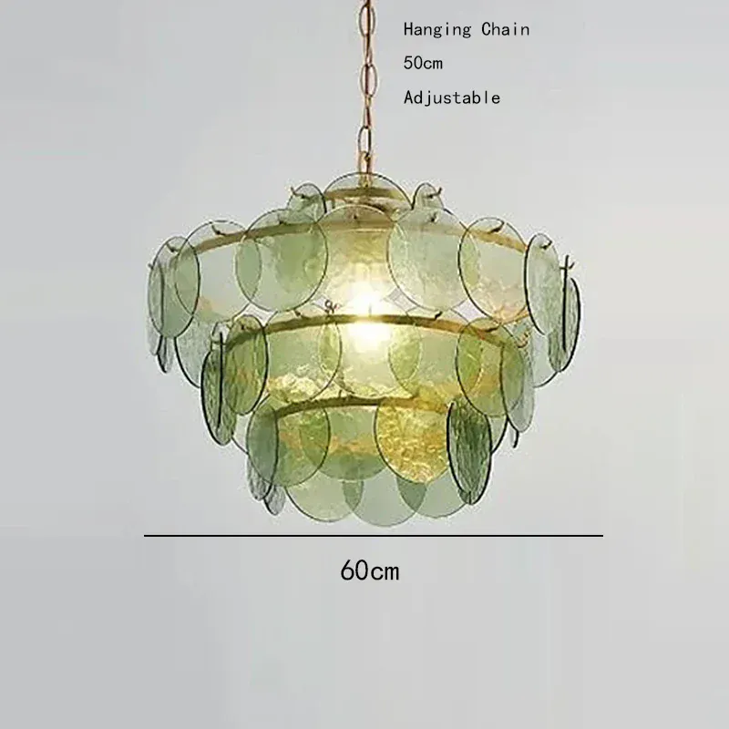 Lustre rond en verre au style rétro