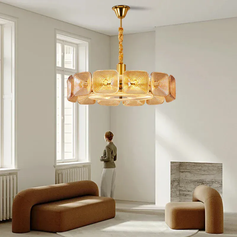 Lustre pour cuisine en verre