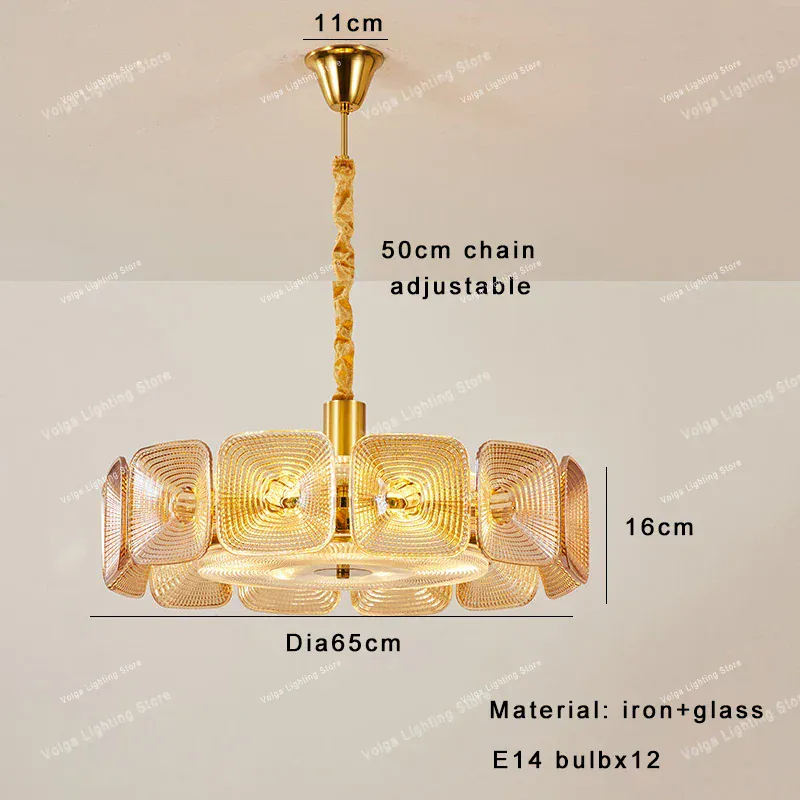 Lustre pour cuisine en verre