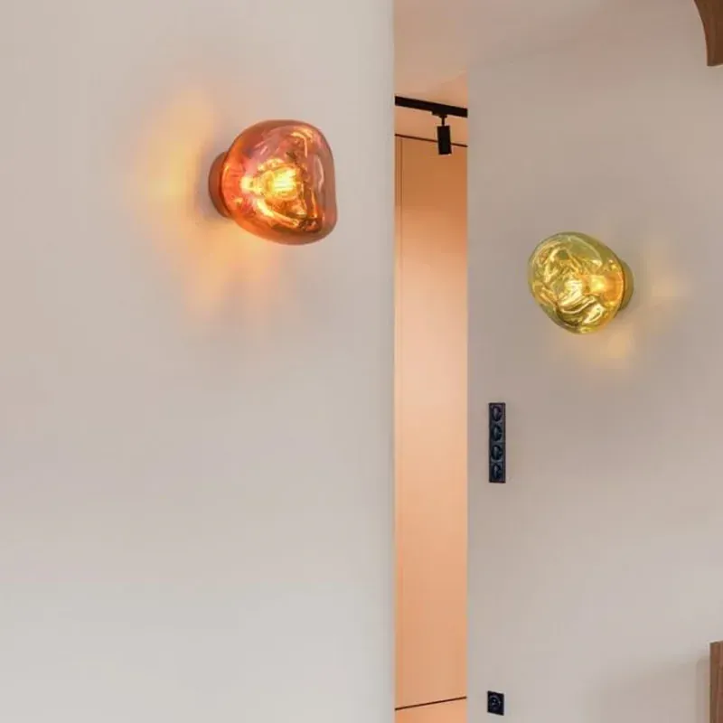 Applique bouton en verre retro