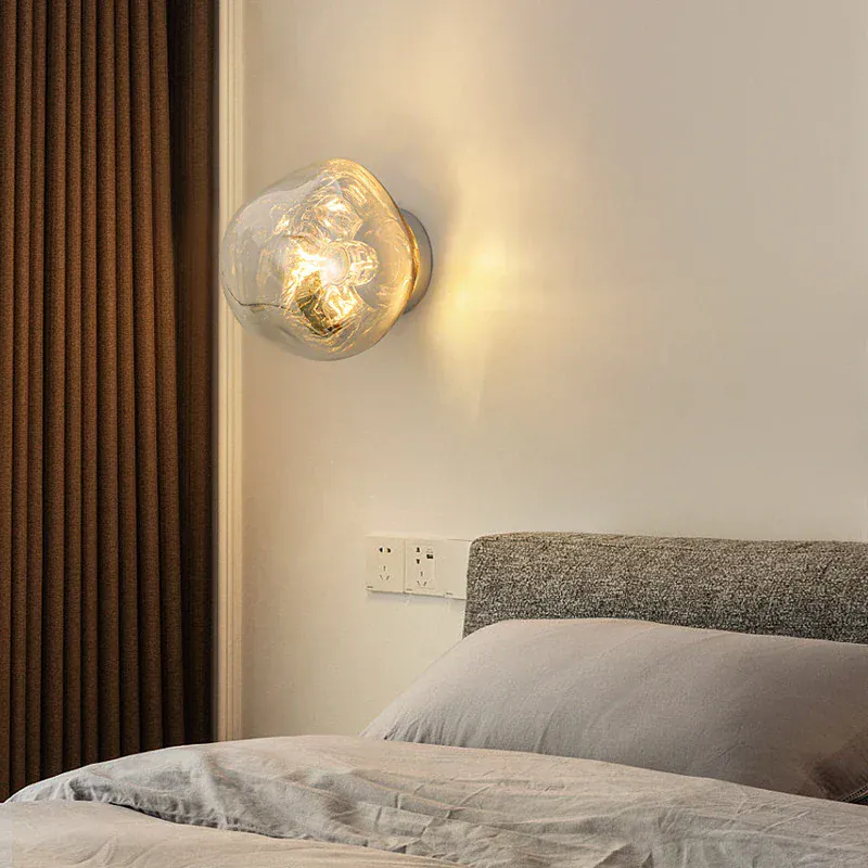 Applique bouton en verre retro