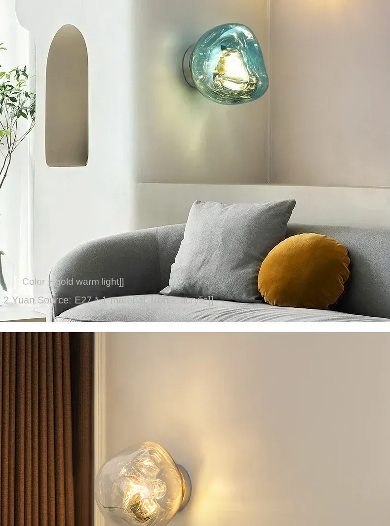 Applique bouton en verre retro