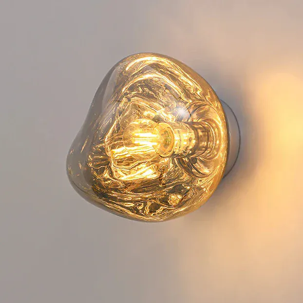 Applique bouton en verre retro