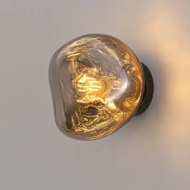 Applique bouton en verre retro